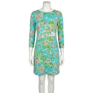 NEW LILLY PULITZER ophelia 3/4 sleeve dress in blue